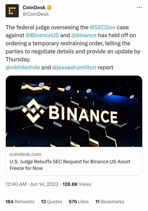 Binance Lawsuit Dismissal Request Rejected By SEC; What Next? - Coinpedia Fintech News