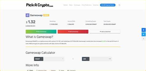 Gameswap Price: GSWAP Live Price Chart, Market Cap & News Today - CoinGecko Buzz