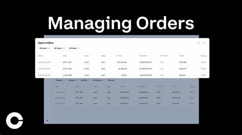 How to manage orders - Coinbase