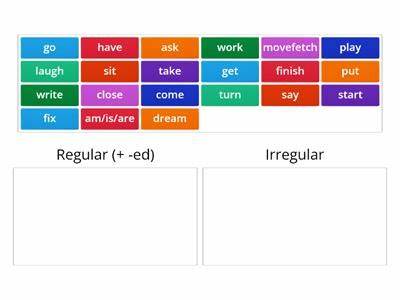 The Past Simple (irregular verbs) - Wordwall Games