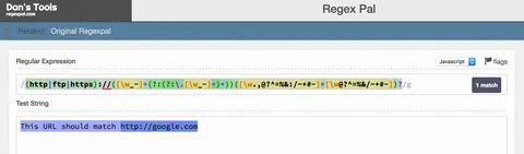 Ask HN: Which JavaScript URL regex do you use?