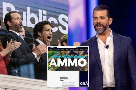 The online gunseller with Donald Trump Jr. on its board makes its market debut. Shares plunge