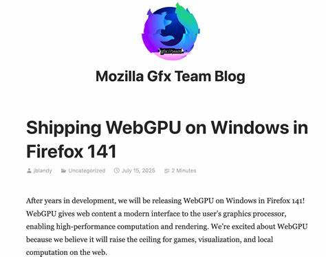 Shipping WebGPU on Windows in Firefox 141