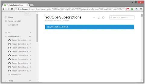 Teaching feed readers about YouTube subscriptions