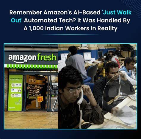 Amazon's 'just walk out' checkout tech was powered by 1k Indian workers