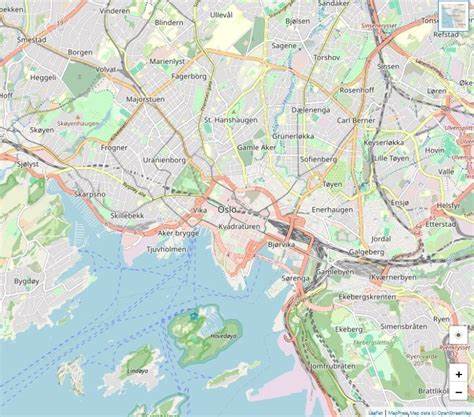 Oslo bykart - Veikart over Oslo med gater