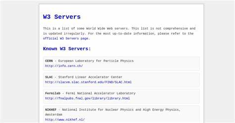 W3 Servers