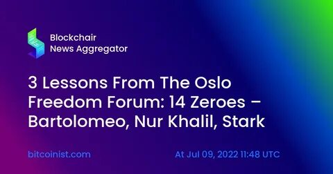 Oslo Freedom Forum: Why Bitcoin Matters More Than Its Price - Forbes