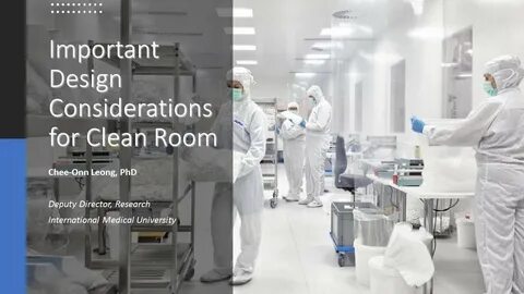 Basic clean room design requirements and considerations