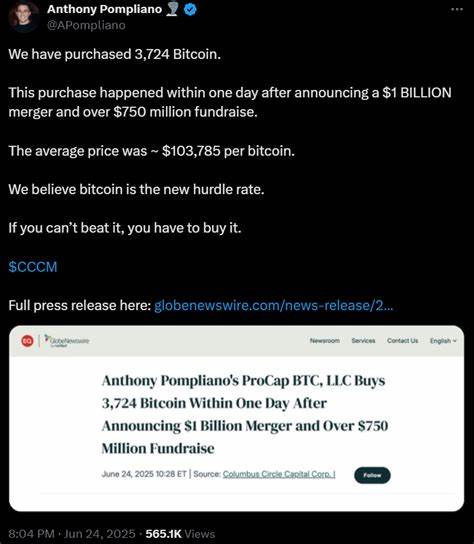 Anthony Pompliano's ProCap BTC, LLC Buys 3,724 Bitcoin Within One Day 