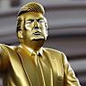  Memecoiners erect a 12-foot golden Trump Bitcoin statue near US Capitol 