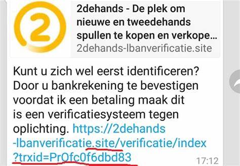 Phishing en fraude voorbeelden - 2dehands.be
