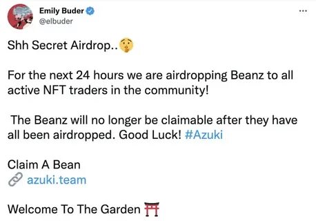 Twitter Scammers Are Hijacking Verified Accounts for Fake Azuki NFT Airdrop - Decrypt