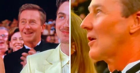 Fans think Edward Norton had a NSFW reaction to Kieran Culkin’s Oscars win - Yahoo Entertainment