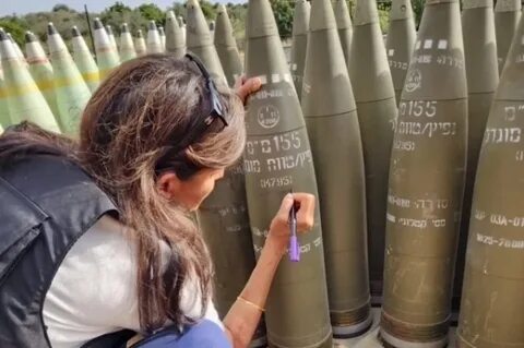Nikki Haley writes 'Finish Them' on Israeli artillery shell, drawing criticism - The Business Standard