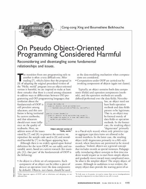 Programming Considered Harmful (2001)