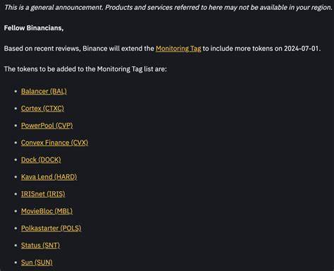 Binance announces close monitoring of eleven risky crypto tokens - FXStreet