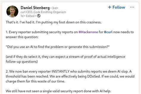 AI slop security reports submitted to curl