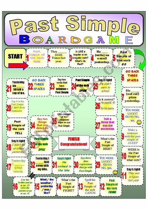 Past Simple Activities – Games to Teach the Past Tense