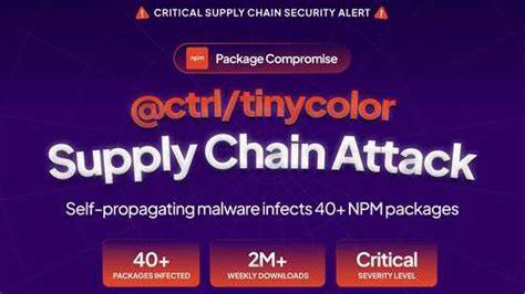 Ctrl/tinycolor and 40 NPM Packages Compromised