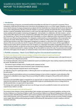 Franklin Templeton Global Funds plc FTGF Martin Currie Global Long-Term Unconstrained Fund - X EUR ACC