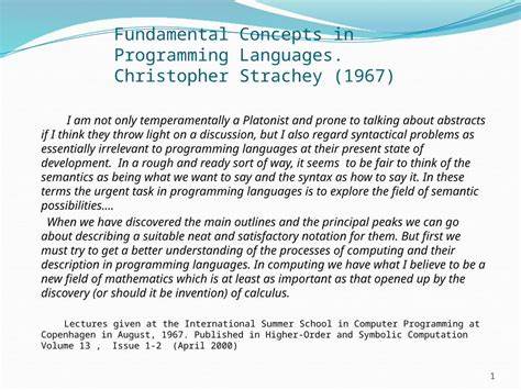Fundamental Concepts in Programming Languages (1967) [pdf]