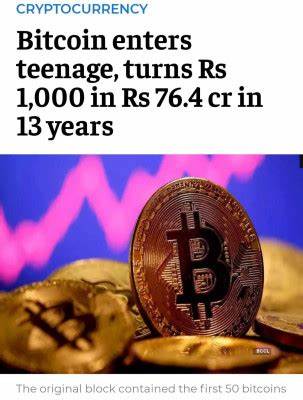 Bitcoin enters teenage, turns Rs 1,000 in Rs 76.4 cr in 13 years - The Economic Times