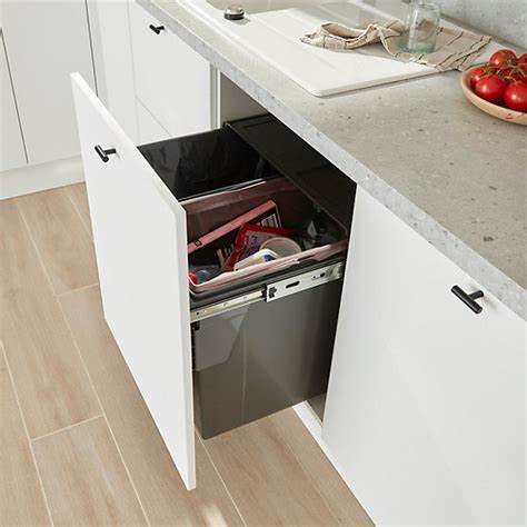 Poubelle de tri coulissante GoodHome Vigote 60 cm, 2 bacs - Castorama