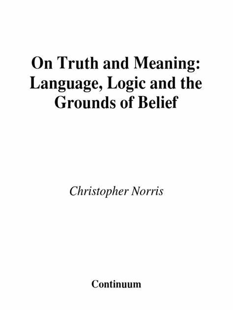 What Is a Belief (Part 2: Language, Truth, and Logic)