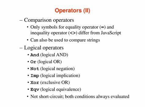 Logical implication is a comparison operator