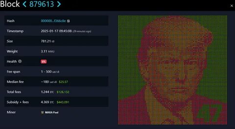 Bitcoin miner MARA Holdings immortalizes portrait of Trump as block art - The Block