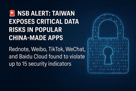 Chinese apps pose security risk: Taiwan National Security Bureau