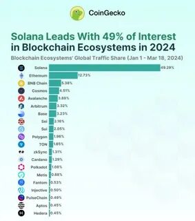 Solana is Leading Interest in Chain-Specific Narratives - CoinGecko Buzz