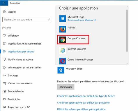 Comment changer le navigateur par défaut de Windows