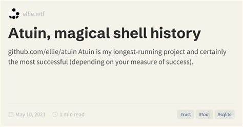 Atuin – Magical Shell History