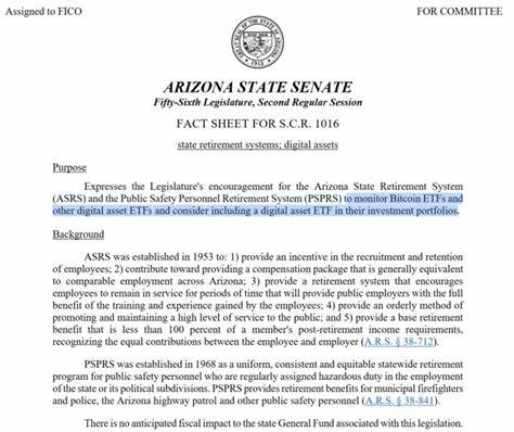 Arizona Senate moves forward with Bitcoin reserve legislation - Cointelegraph