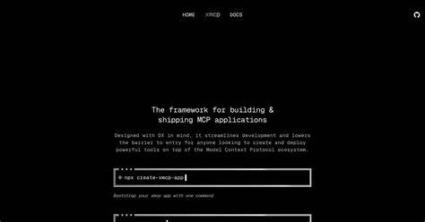 xmcp – TypeScript framework for building and shipping MCP applications