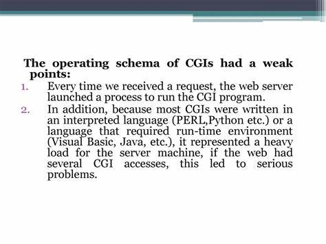 Doing web things with CGIs is mostly no longer a good idea