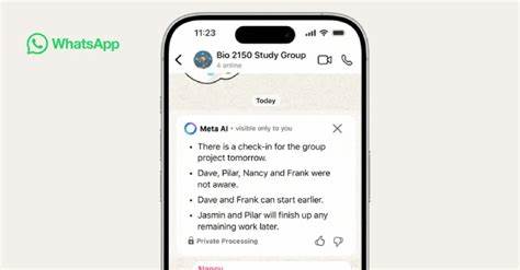 WhatsApp Adds AI-Powered Message Summaries for Faster Chat Previews