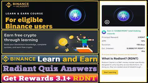 Binance Learn and Earn Radiant (RDNT) Quiz Answers - Followchain