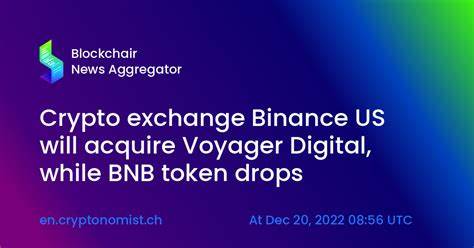 Crypto exchange Binance US will acquire Voyager Digital, while BNB token drops - The Cryptonomist