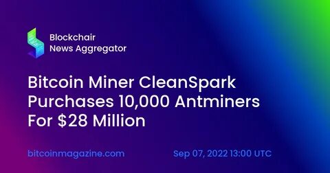 Bitcoin miner CleanSpark to join S&P SmallCap 600 index as shares decline alongside BTC - The Block
