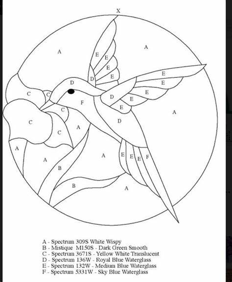 13 ideas de Plantillas | patrón de mosaico, pájaros de vidrio de 