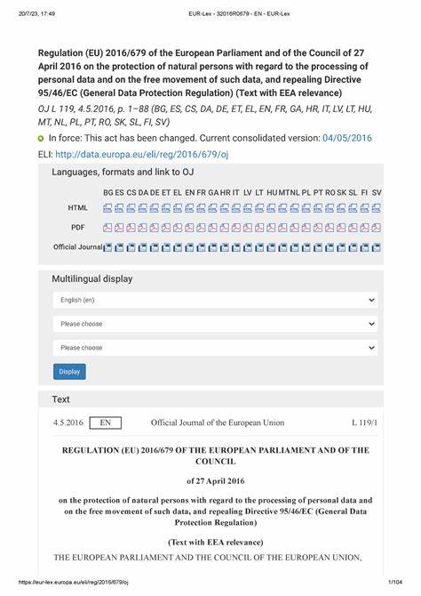 Regulation - 2016/679 - EN - gdpr - EUR-Lex