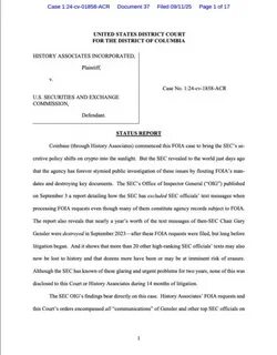 Coinbase Files Motion to Sanction SEC Over Missing Gensler Texts