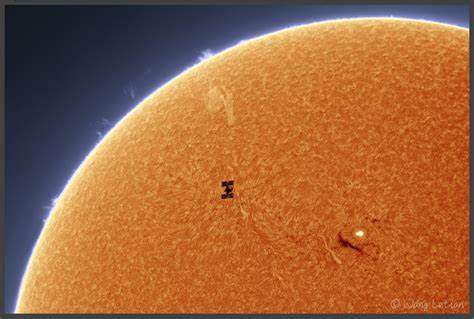 Photograph of ISS Solar Transit