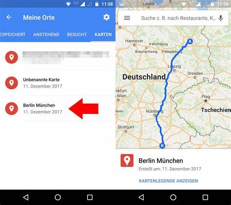 Wegbeschreibungen abrufen und Routen in Google Maps anzeigen