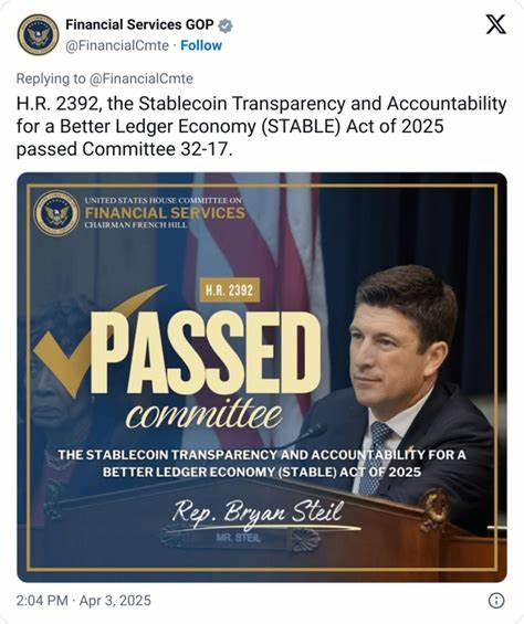 US House committee passes stablecoin bill - Cryptopolitan