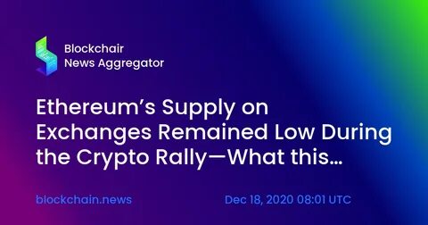 Ethereum Supply Hits Near-Decade Low As 360K ETH Leaves Exchanges—Bullish Surge Ahead? - News 4 Social English