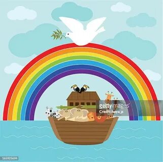 Noah Rainbow stock illustrations